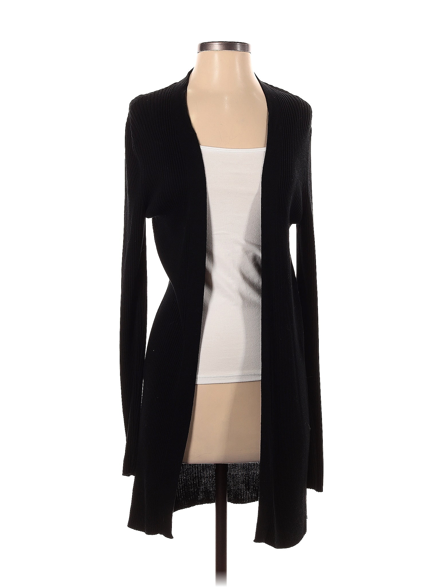 Eileen Fisher Color Block Solid Black Cardigan Size S 75 off ThredUp