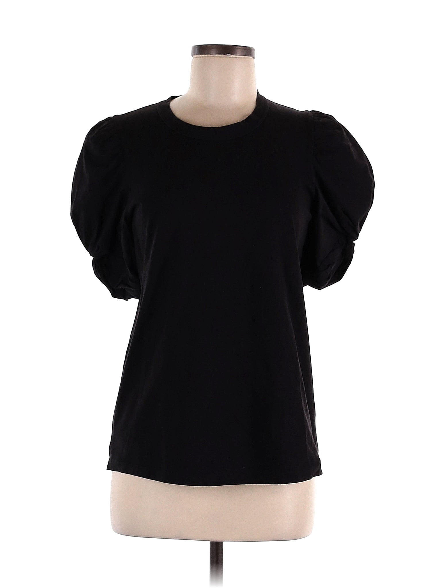 Top Manches Courtes Noir Massini - 100% Coton, Taille M, Basique Et Confortable