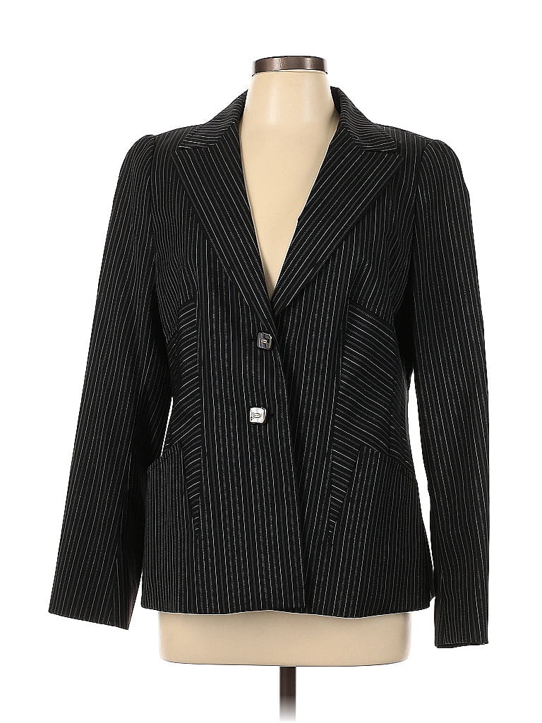 Escada Stripes Black Wool Blazer Size 42 (EU) - 85% off | ThredUp