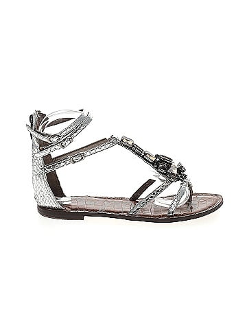 Sam Edelman Solid Silver Sandals Size 7 60 off ThredUp