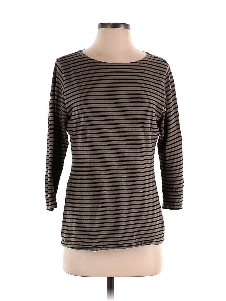 Cut.Loose Stripes Brown Long Sleeve T-Shirt Size S - photo 1