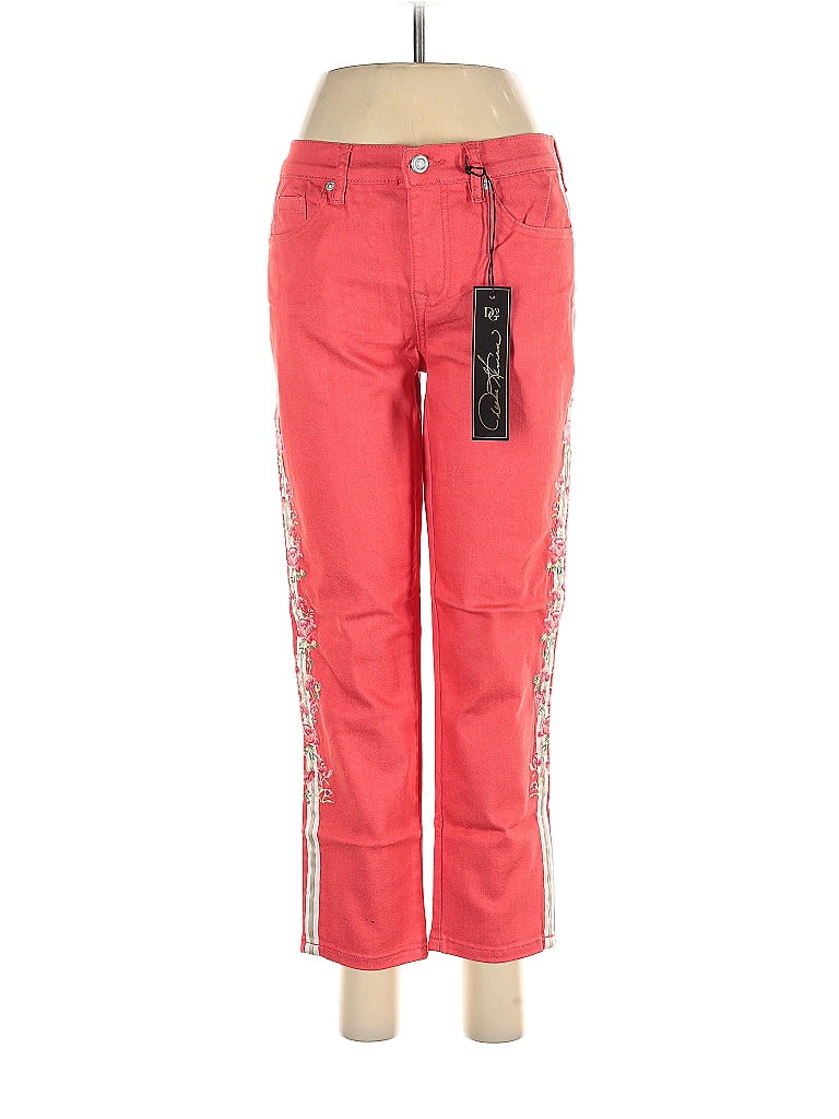 DG^2 by Diane Gilman Color Block Red Jeans Size 8 (petite) - photo 1