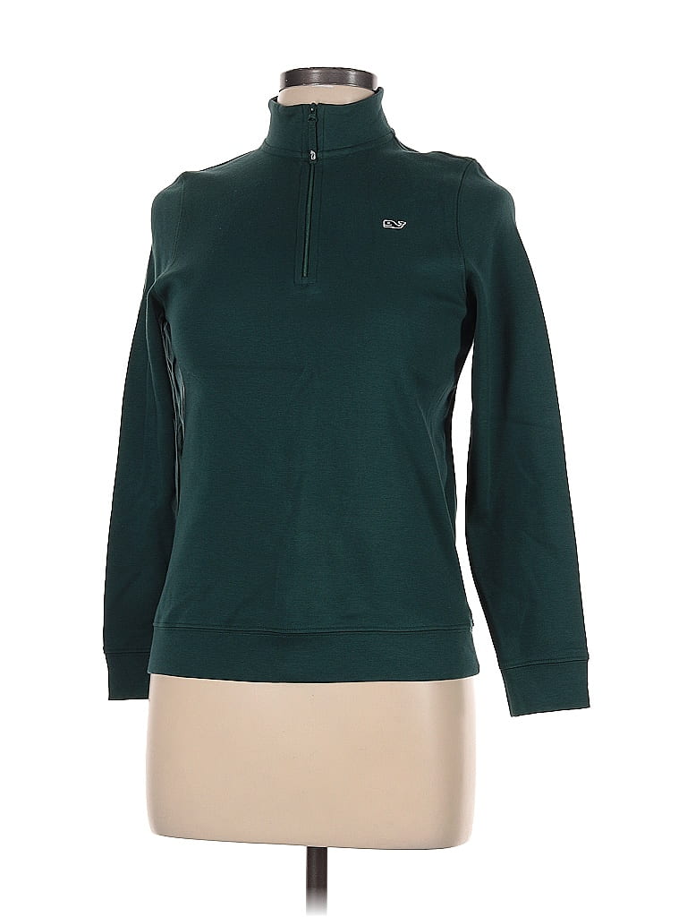 Vineyard Green Colorblock Pocket Drop Shoulder Sweater