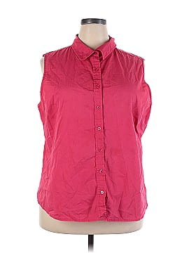 Basic Editions Sleeveless Button-Down Shirt (view 1)