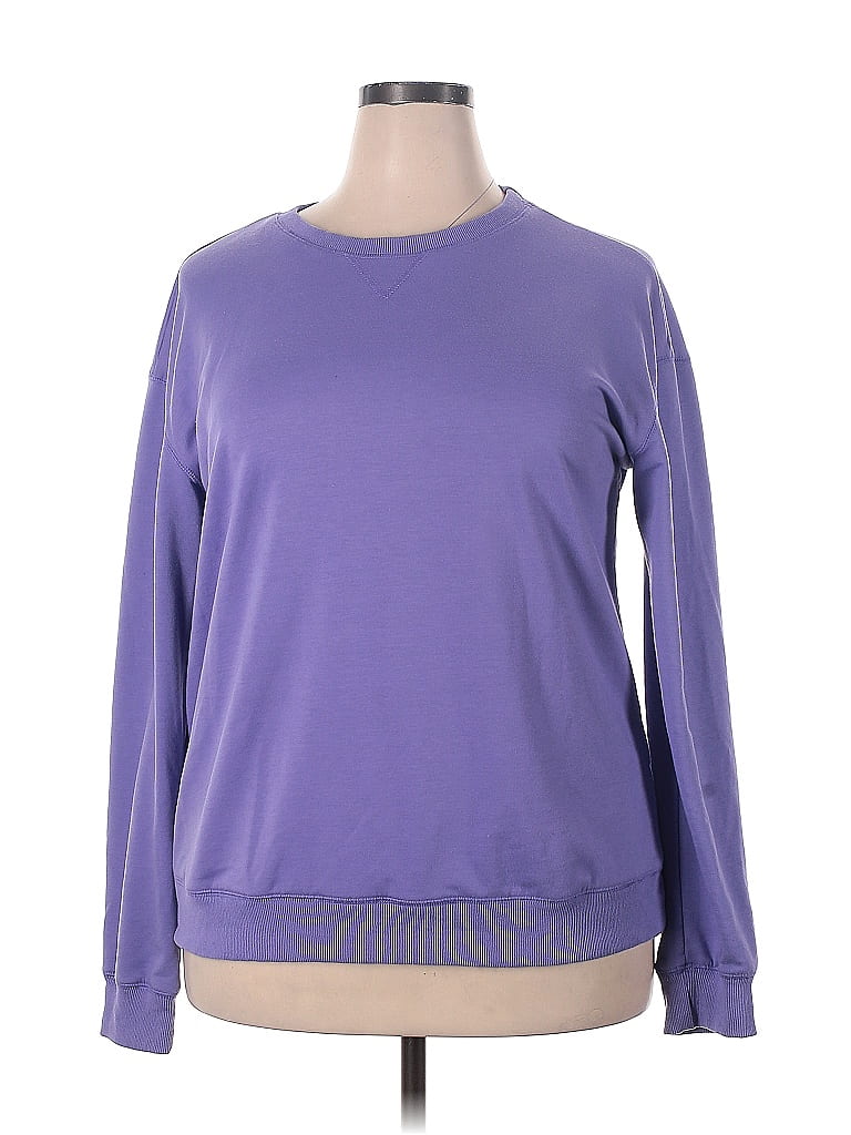 Unbranded Solid Purple Sweatshirt Size XXL - 66% off | ThredUp