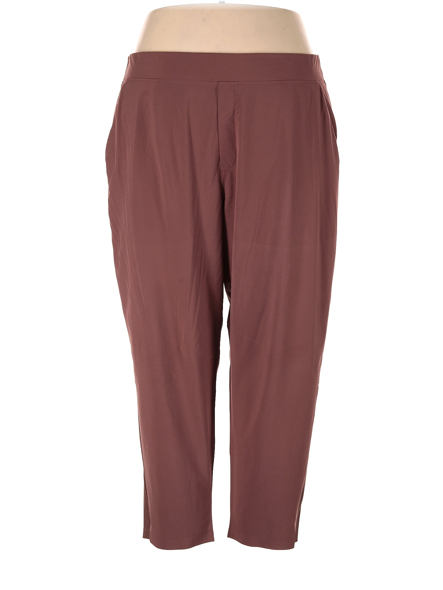 Athleta Solid Brown Burgundy Dress Pants Size 24 (Plus) - 60% off | ThredUp