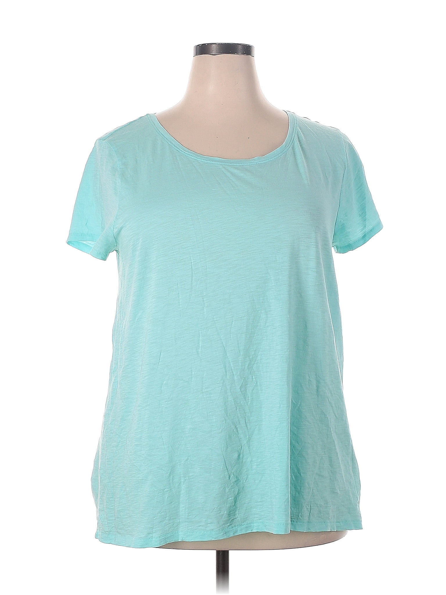 Lilly Pulitzer 100 Pima Cotton Blue Teal Short Sleeve T Shirt Size Xxl