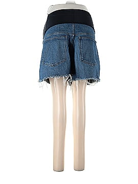 Madewell Maternity Over-The-Belly Denim Shorts in Coeling Wash (view 2)