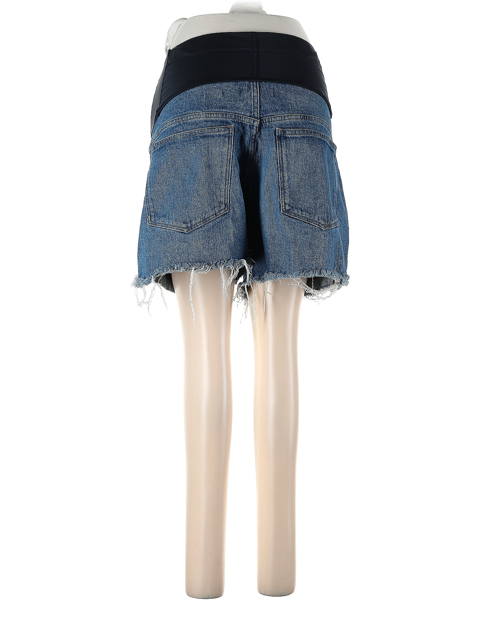 Maternity Over-The-Belly Denim Shorts in Coeling Wash