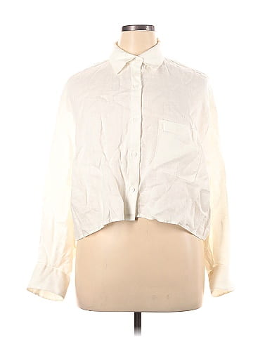zara white long shirt