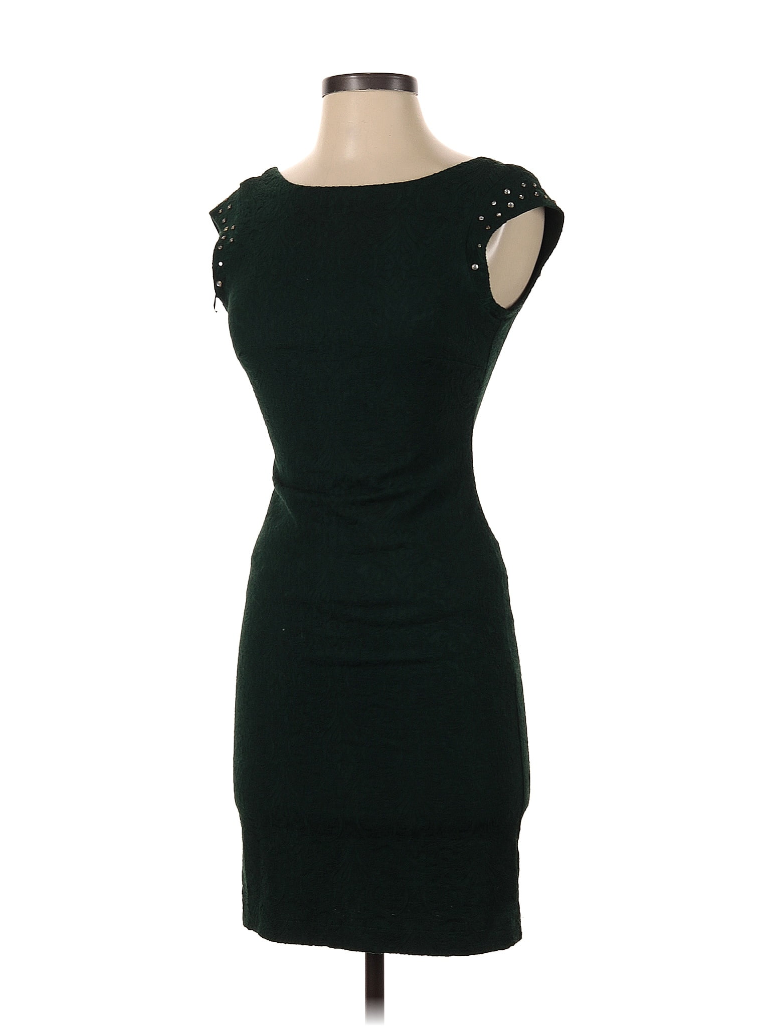 Trafaluc By Zara Solid Green Black Cocktail Dress Size S 67 Off