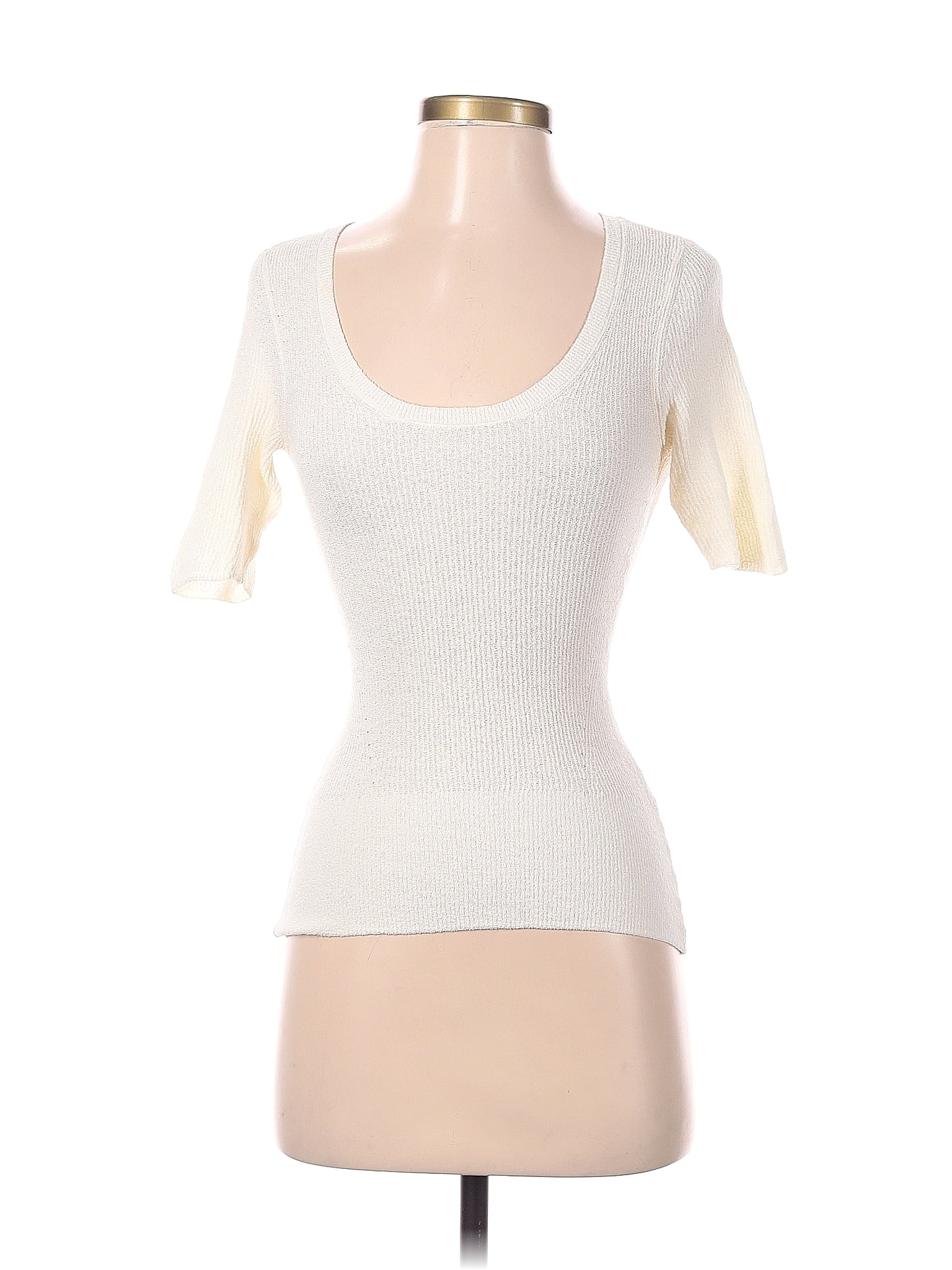 Rag & Bone Ivory Short Sleeve Blouse Size S - 83% off | ThredUp