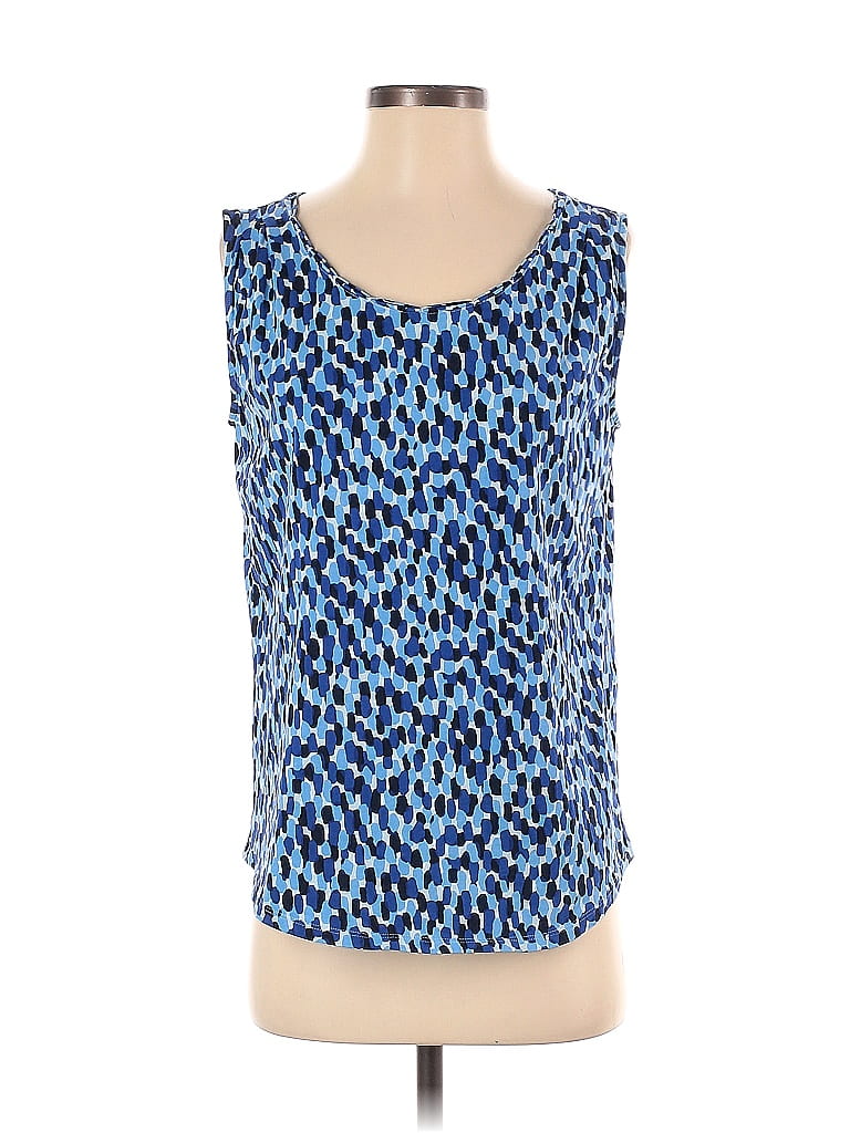 Lands' End Animal Print Leopard Print Blue Tank Top Size S - 67% off ...