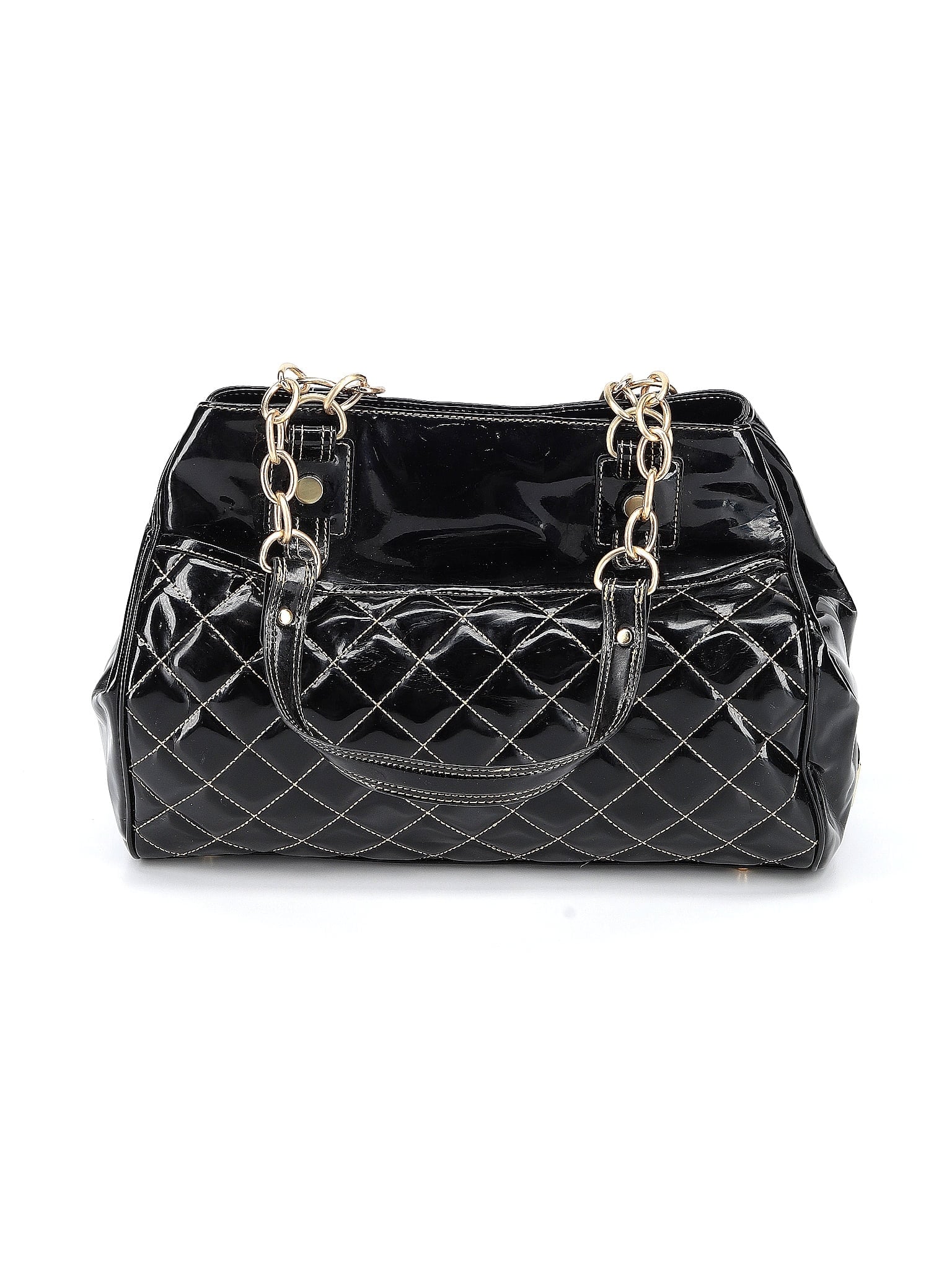 Sac à Main Maxx New York En Cuir Tissé - Modèle Tote Shoulder Bag - Noir/marron - Occasion