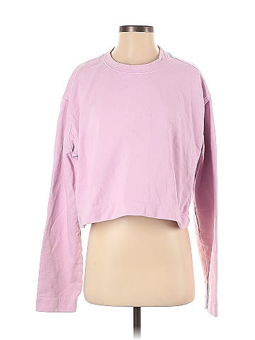 Acne Studios 100 Cotton Color Block Solid Pink Sweatshirt Size XS