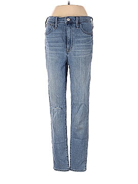 Madewell 11" High-Rise Roadtripper Jeggings in Keele Wash: Knee-Rip Edition (view 1)