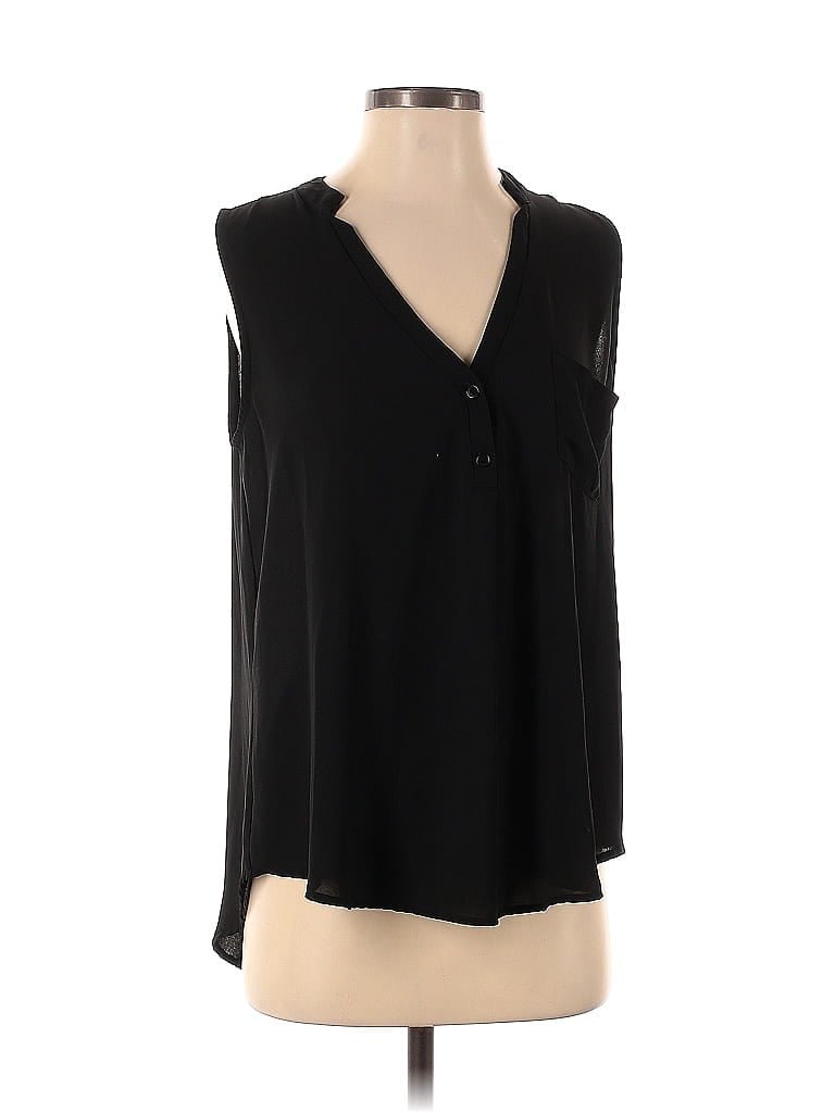 Lush 100% Polyester Black Sleeveless Blouse Size S - photo 1