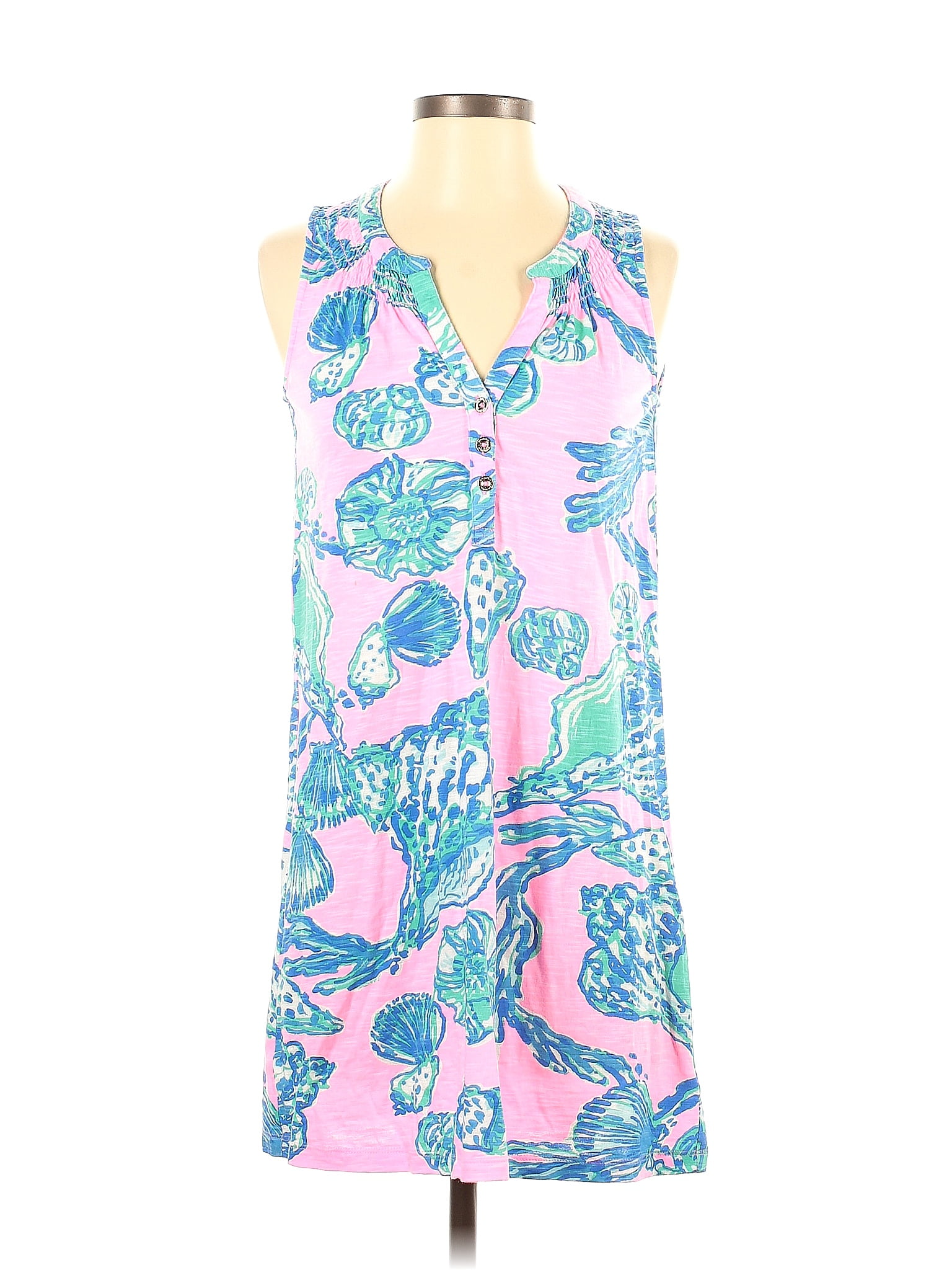 Lilly Pulitzer Floral Multi Color Pink Casual Dress Size Xs 64 Off