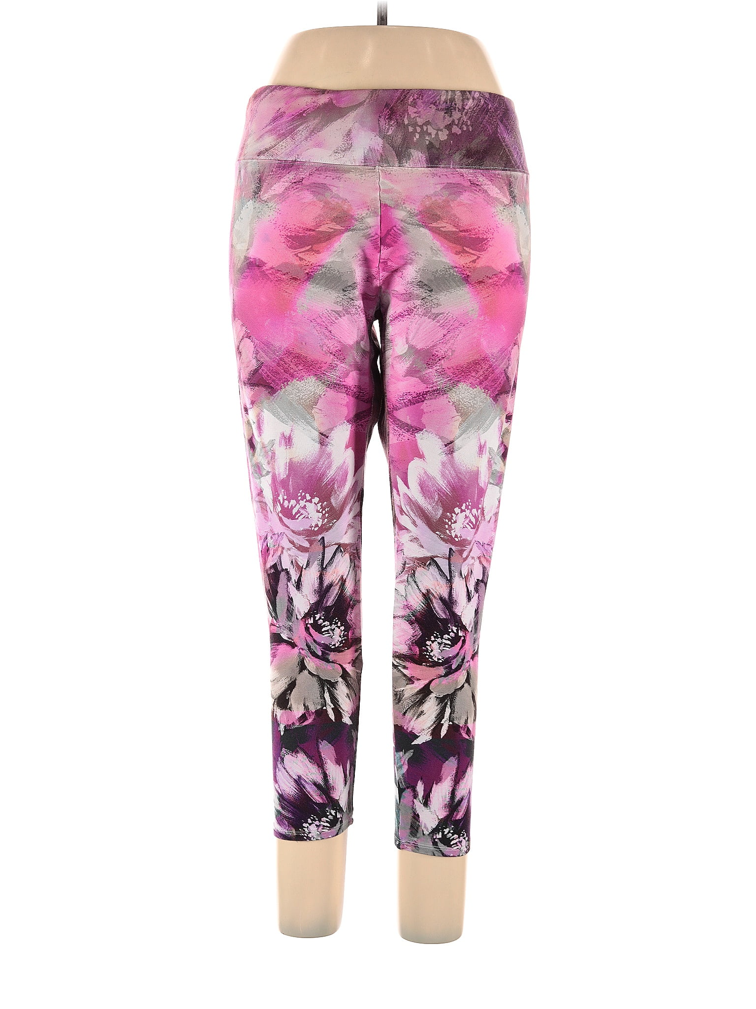 Soft Surroundings Floral Multi Color Pink Leggings Size 1X (Plus) - 62% ...