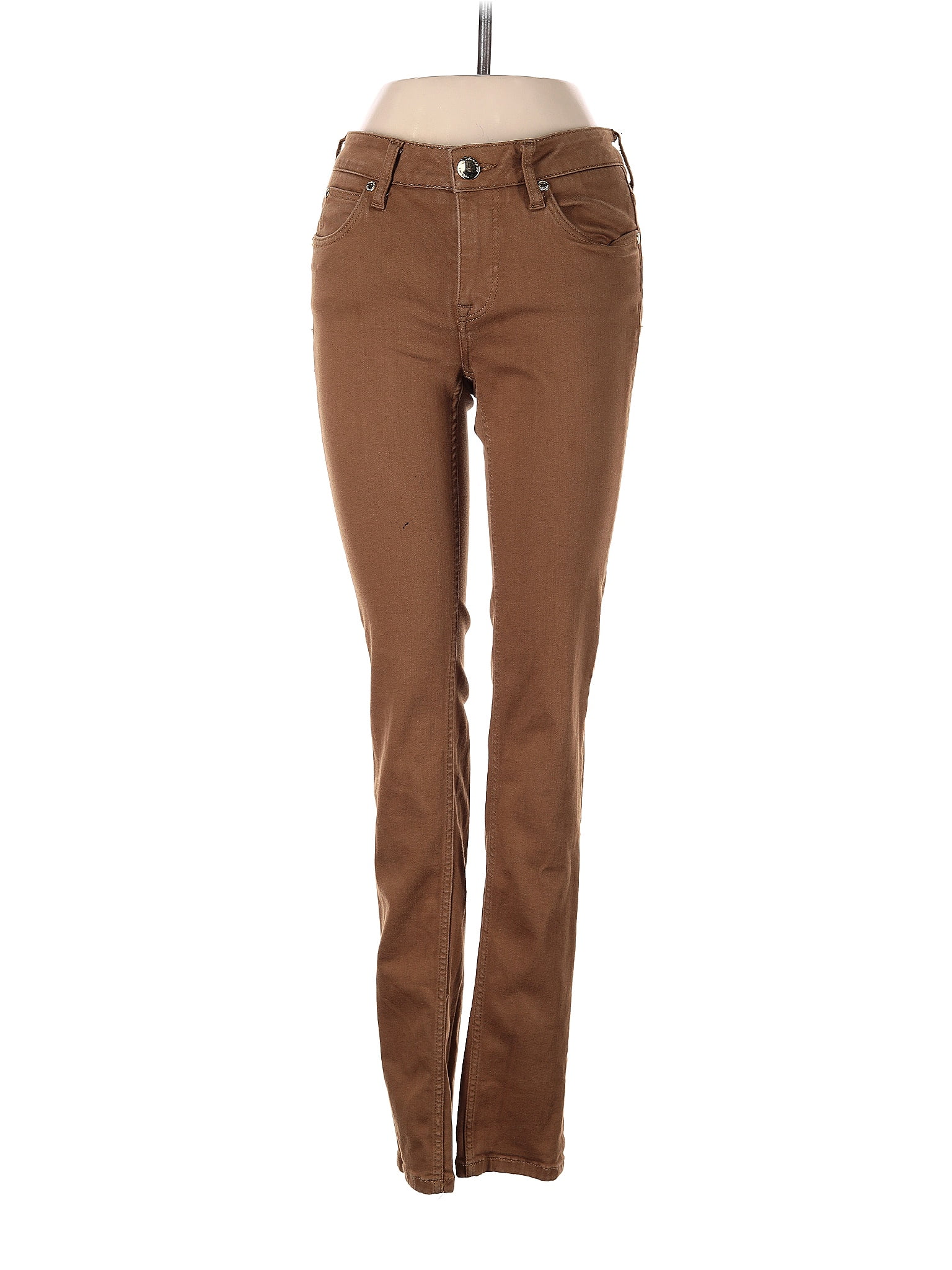 Burberry Solid Brown Jeans 27 Waist - 82% off | ThredUp