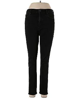 Ann Taylor LOFT High Rise Skinny Jeans in Black (view 1)