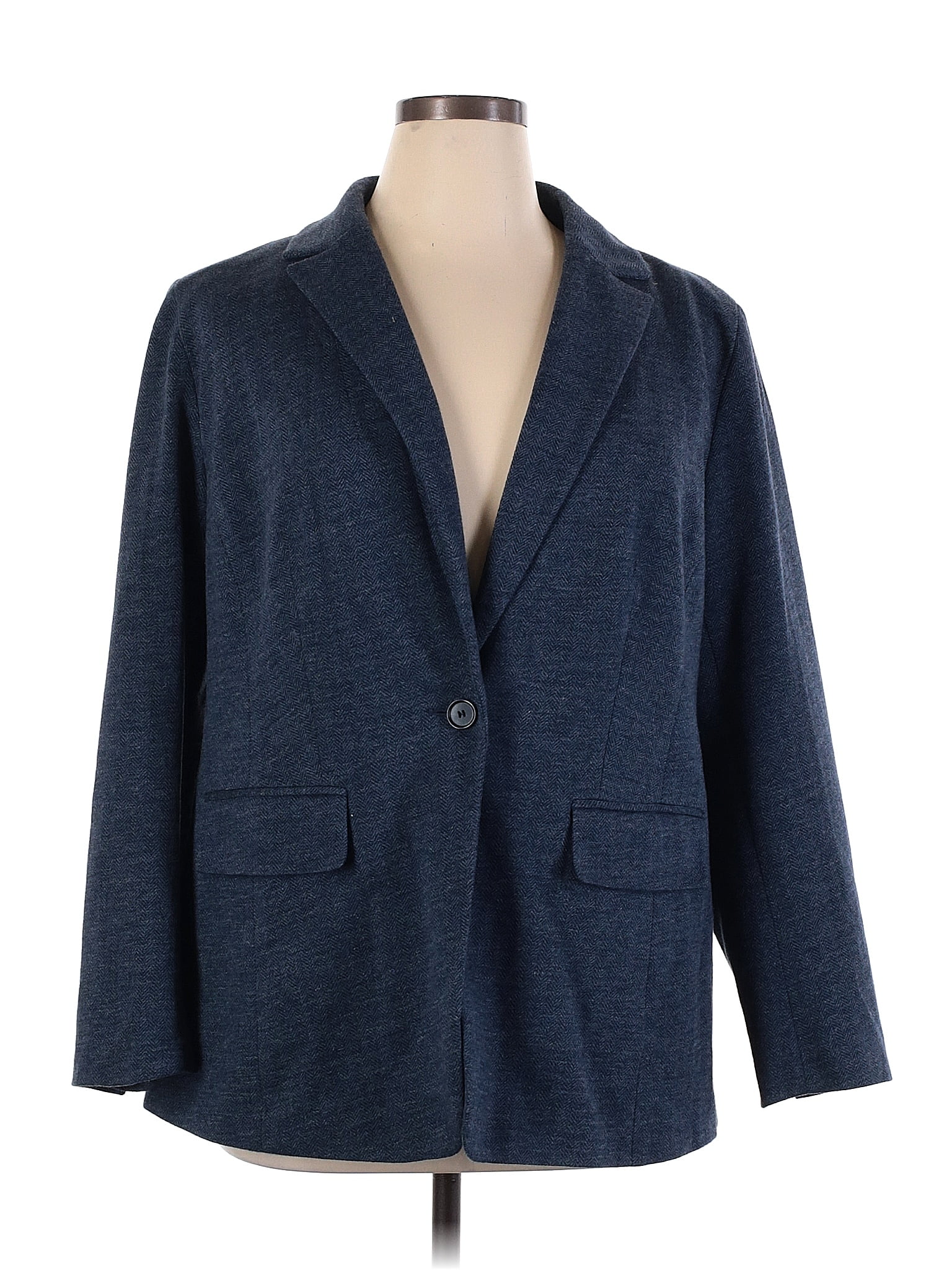 Ann Taylor Loft Solid Navy Blue Blazer Size Off Thredup