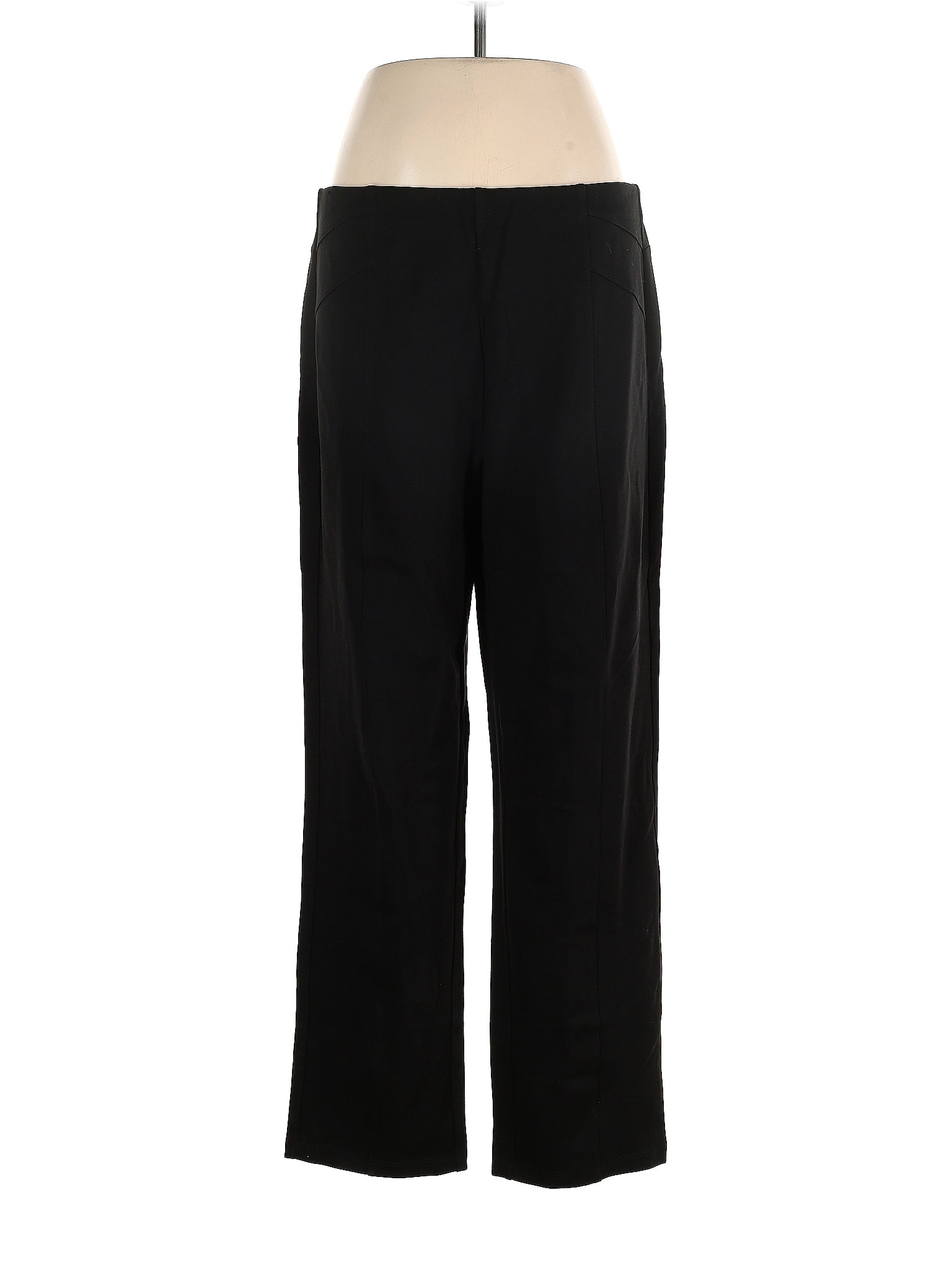 Susan Graver Solid Black Dress Pants Size L - 68% off | ThredUp