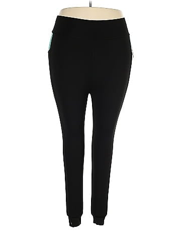 Pop Fit Black Active Pants Size 3X (Plus) - 63% off