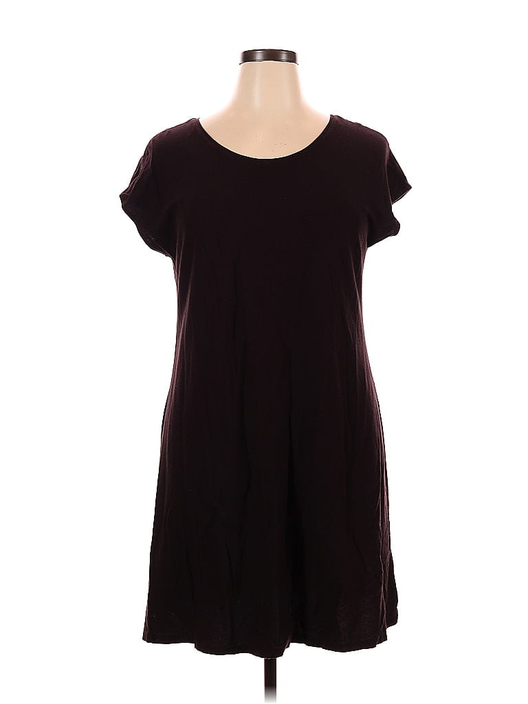 Eileen Fisher Solid Burgundy Casual Dress Size XL - photo 1