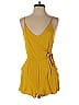One Clothing 100% Rayon Solid Tortoise Color Block Yellow Romper Size M - photo 1