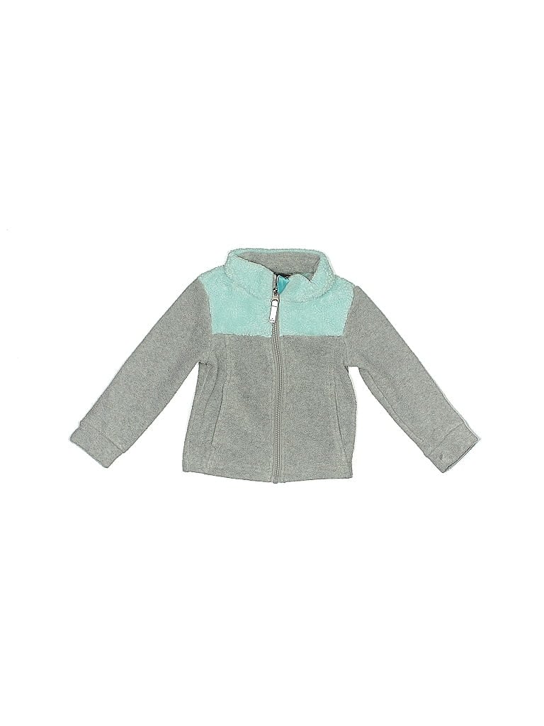 Gerry 100% Polyester Marled Color Block Teal Fleece Jacket Size 2T - photo 1