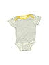 Gerber 100% Cotton Stripes Yellow Short Sleeve Onesie Newborn - photo 1