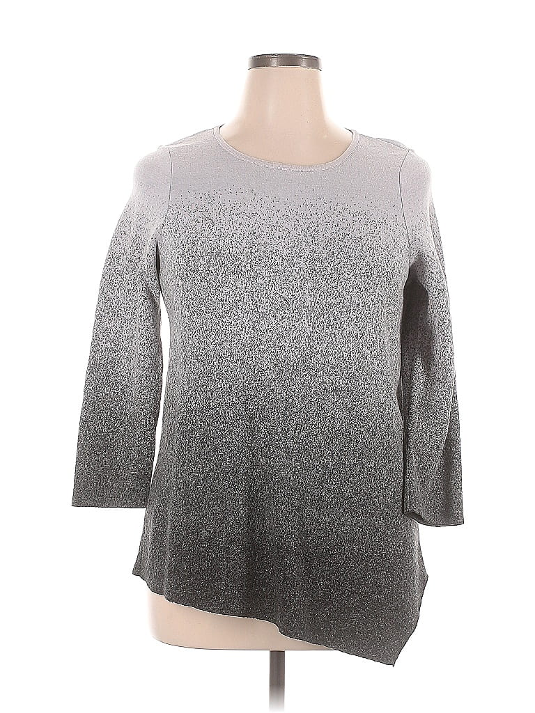 Simply Vera Vera Wang Ombre Silver Pullover Sweater Size XL - photo 1