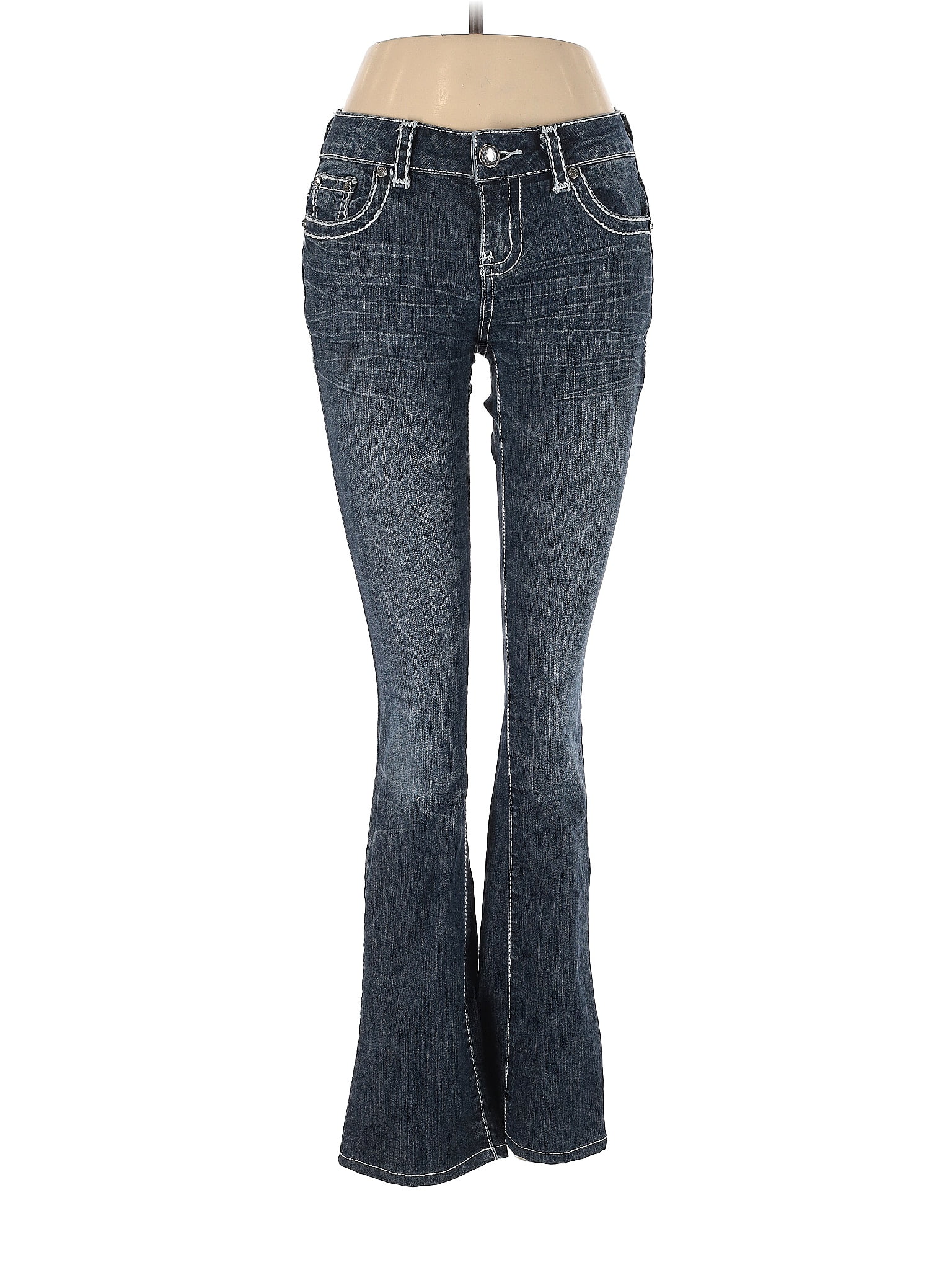 2b bebe Solid Blue Jeans 26 Waist - 42% off | ThredUp