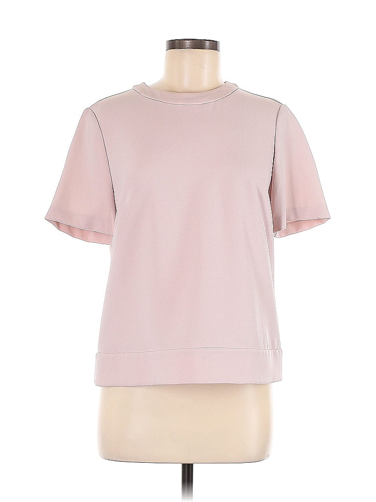 Anne Klein Women's Tie Neck Button Down Blouse Pink Size 12