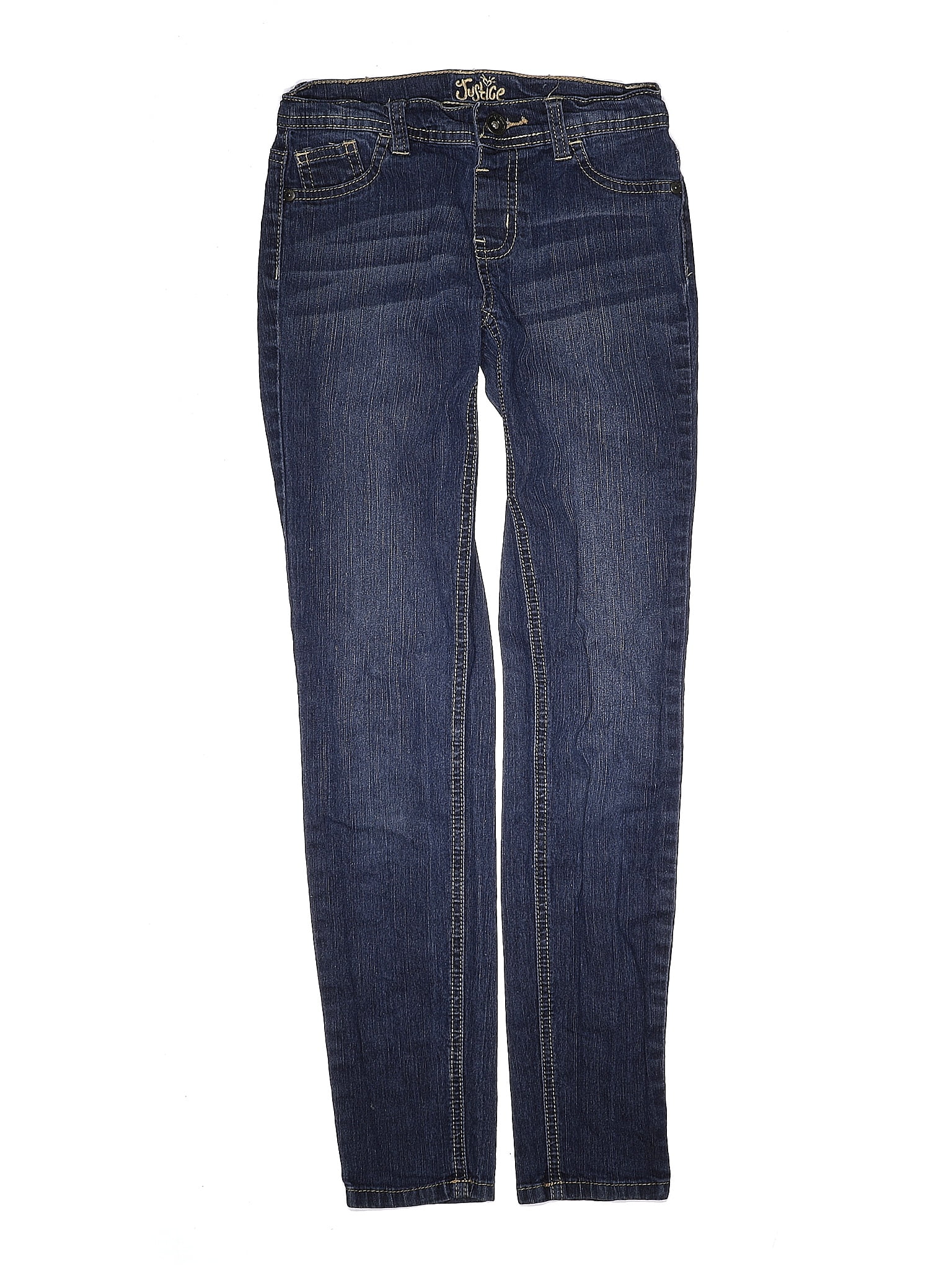 Justice Solid Blue Jeans Size 12 62 off ThredUp