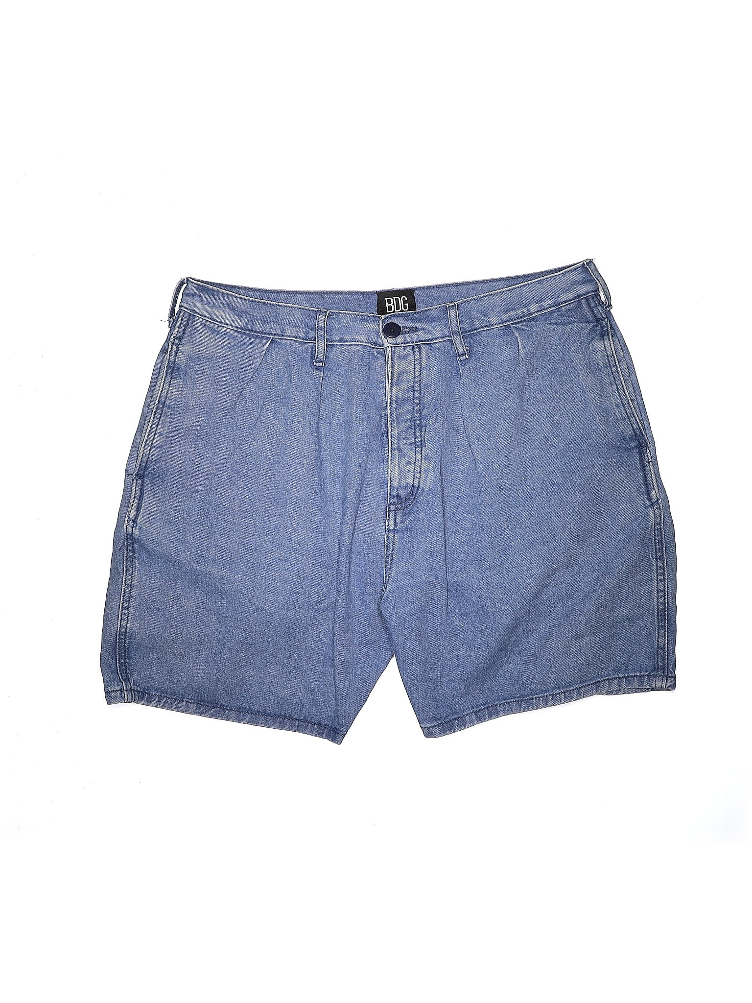 BDG 100% Cotton Solid Blue Denim Shorts 30 Waist - 57% off