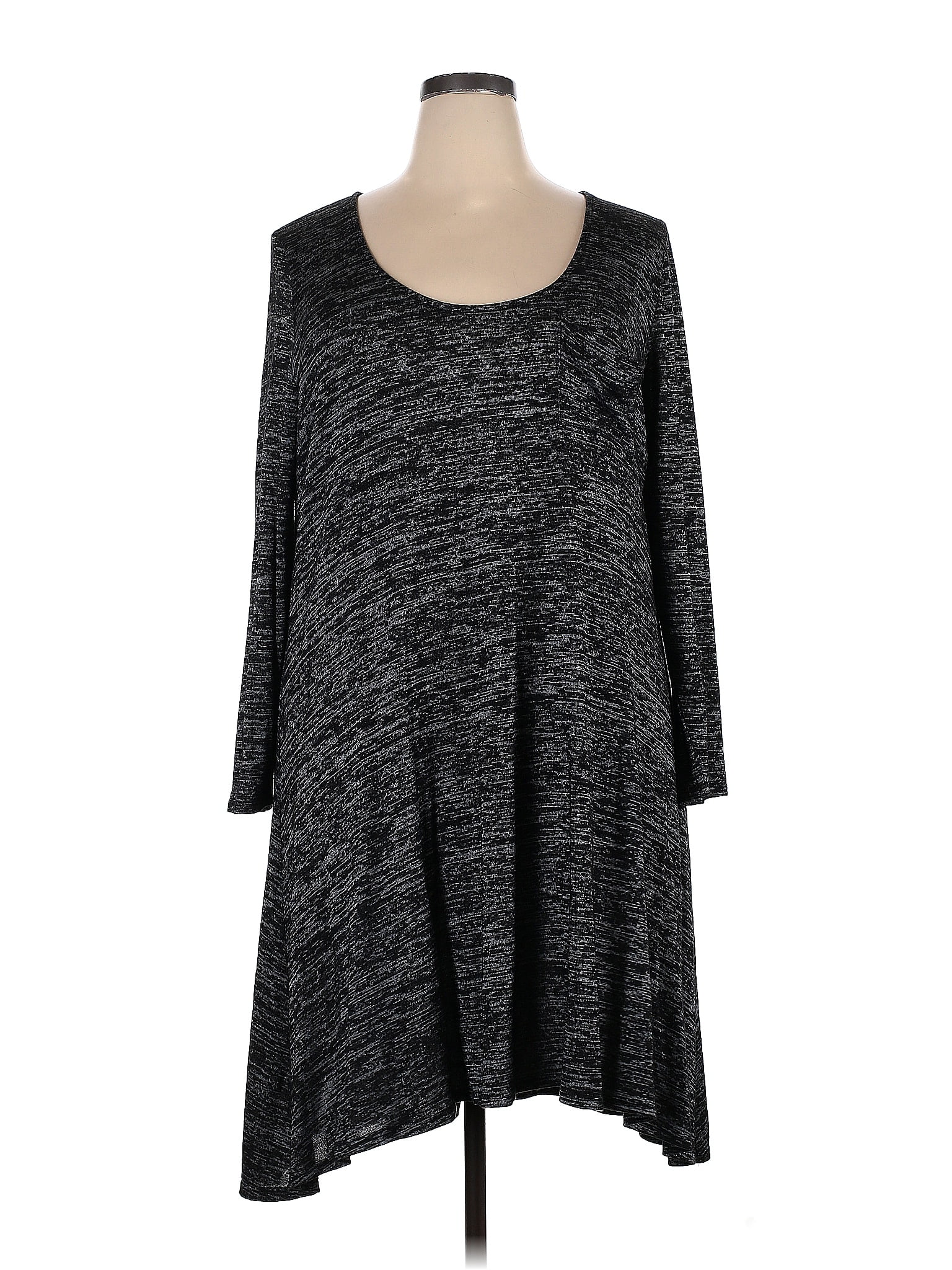 Robe Mini Charlotte Russe Grise à Rayures - Taille M Junior - Occasion Très Bon état