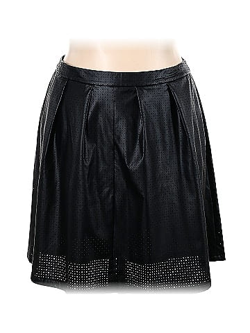 Black faux leather outlet skirt size 18