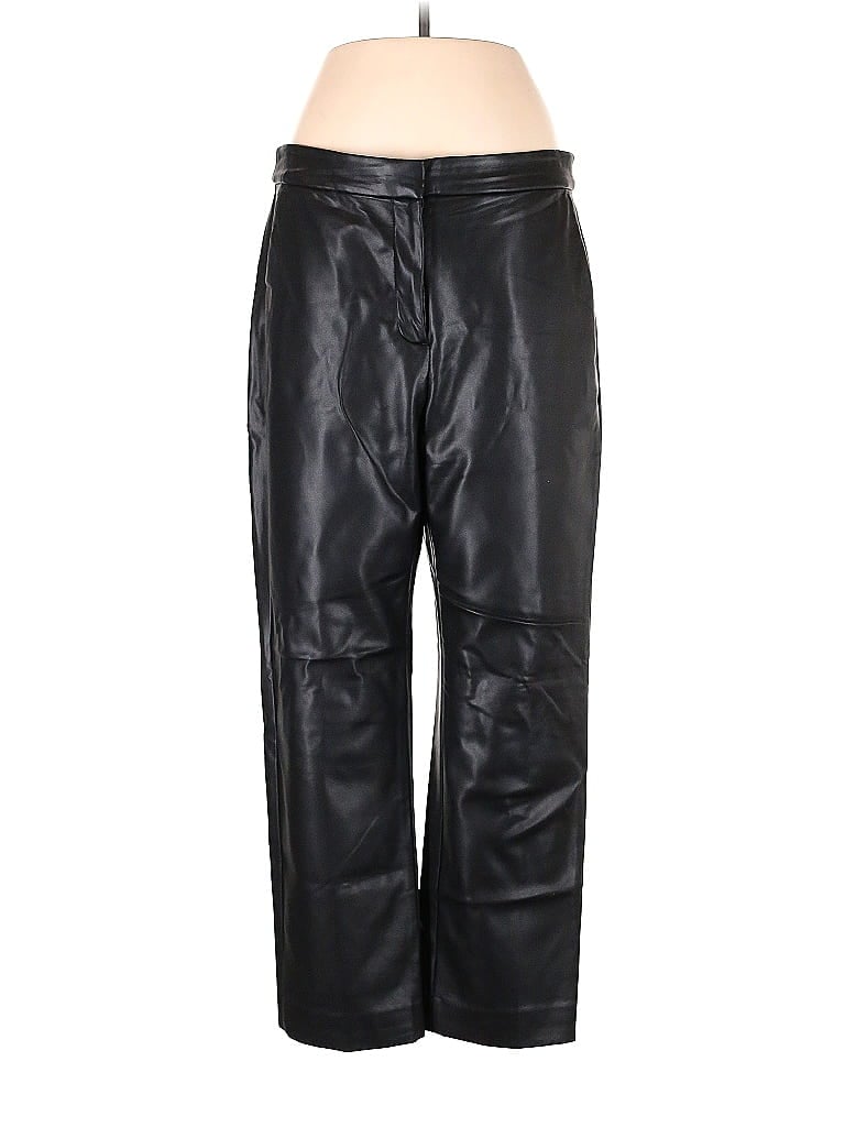 J.Crew 100% Polyurethane Solid Black Faux Leather Pants Size 12 - 74% ...