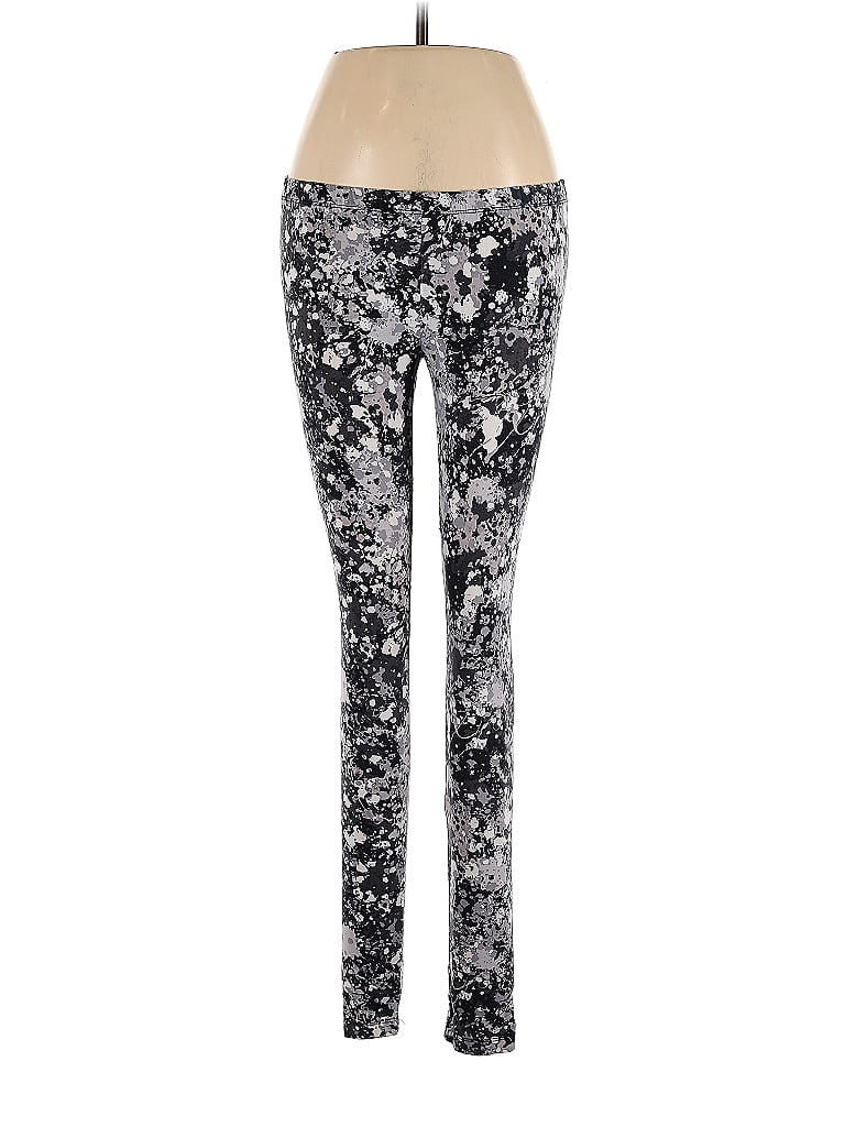 Mossimo Supply Co. Paisley Floral Graphic Animal Print Silver Leggings Size M - photo 1