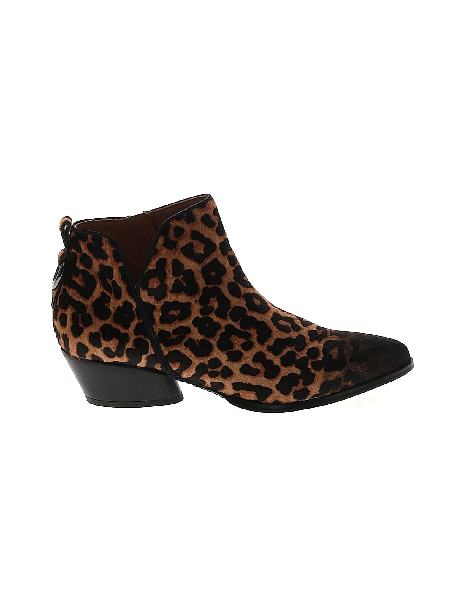 Franco sarto leopard ankle boots sale