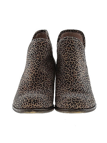 Lucky Brand Leopard Print Multi Color Brown Ankle Boots Size 9 - 60% off