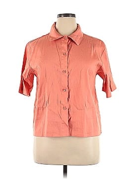 Monrow Short Sleeve Button-Down Shirt (view 1)