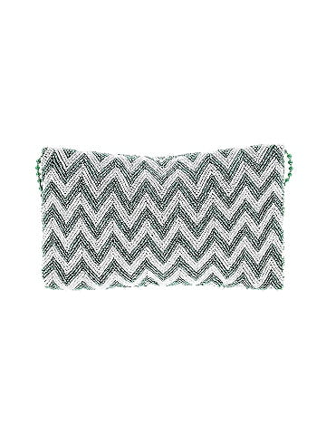 Moyna Chevron herringbone Chevron Multi Color Green Crossbody Bag