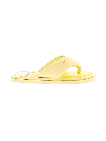 Chanel Solid Yellow Sandals Size 39 EU 19 off ThredUp