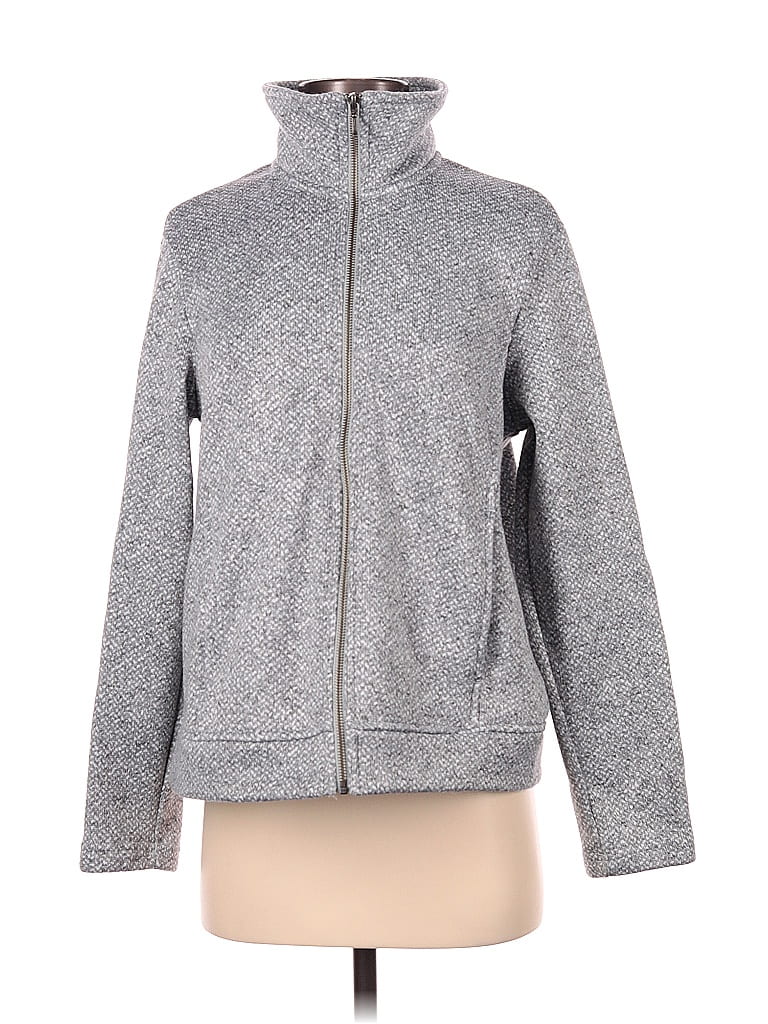 Lands' End 100% Polyester Gray Fleece Size S - 84% off | ThredUp