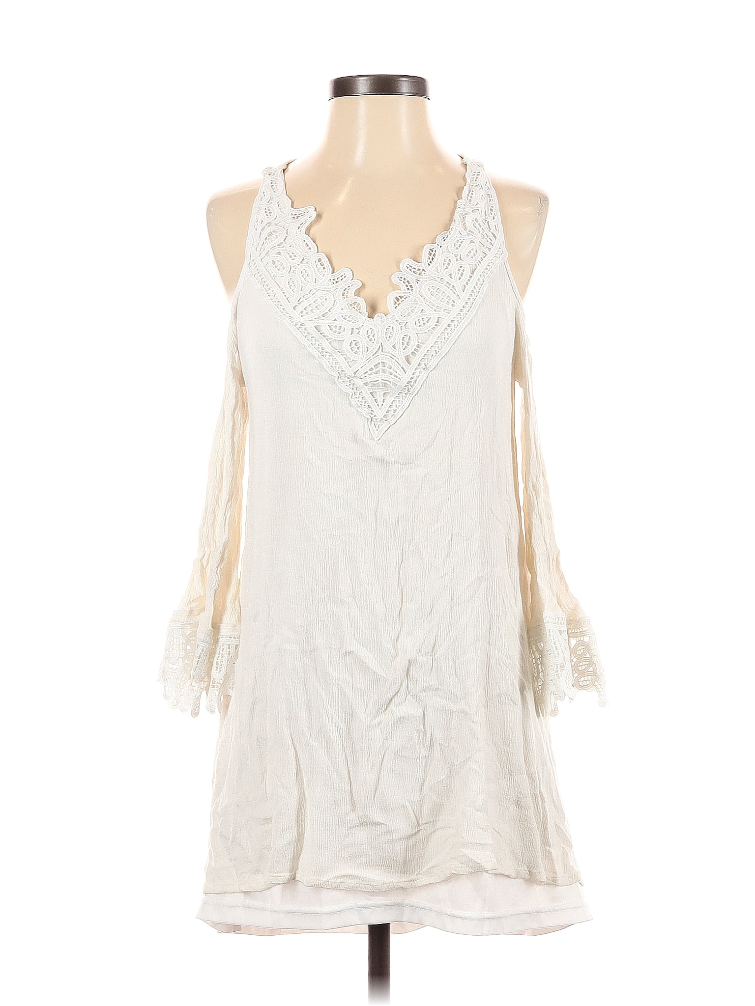 She + Sky Ivory Casual Dress Size S