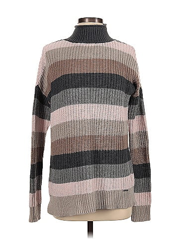 Lucky Brand Color Block Stripes Gray Pullover Sweater Size S - 68% off