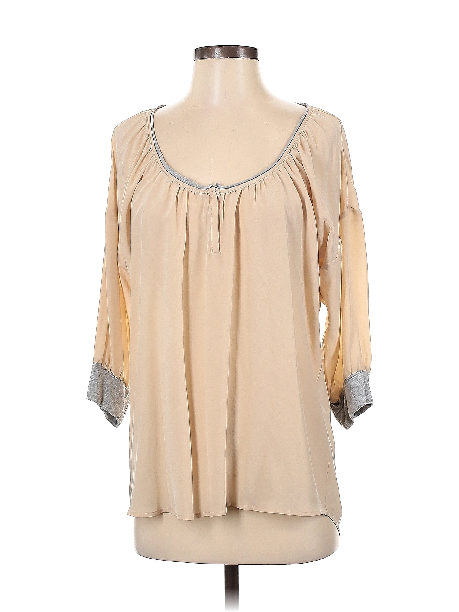 Haut Ella Moss Manches Longues Beige - Taille L En état Impeccable